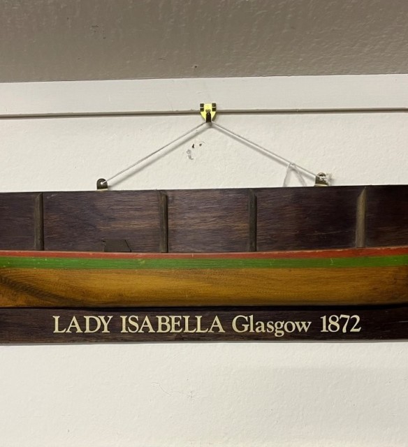 Vintage Nautical Plaque Half Hull of Lady Isabella Glasgow 1872