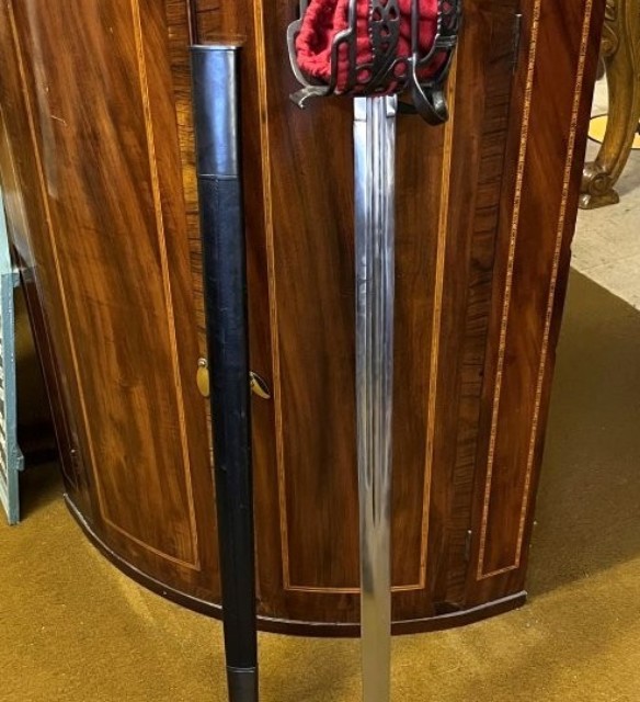 Replica Scottish 1828 Pattern Basket Hilt Broadsword and Scabbard