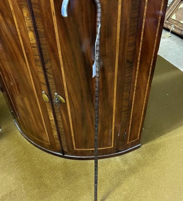 Antique Silver Mounted Partridgewood Walking Stick