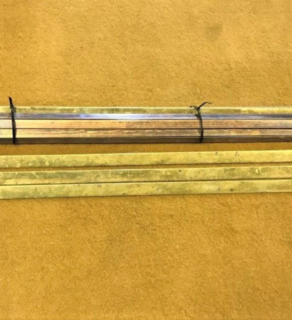 Vintage Brass Stair Rods "Pellets Trefoil"