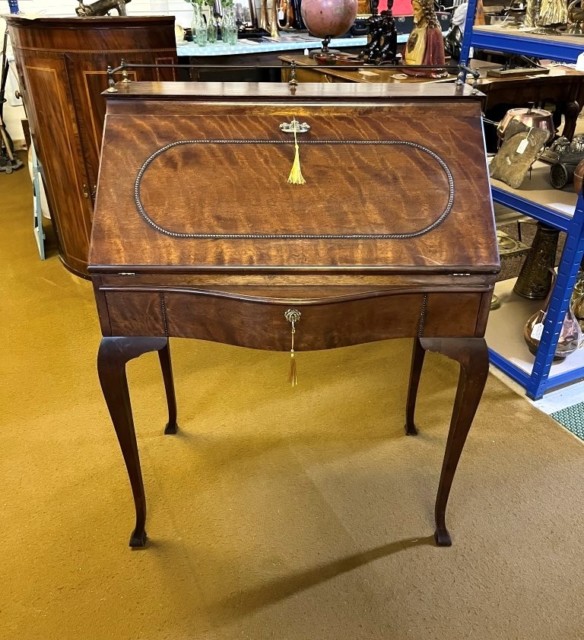 Antique French Mahogany "Bureau De Dame" Ladies Fall Front Writing Desk