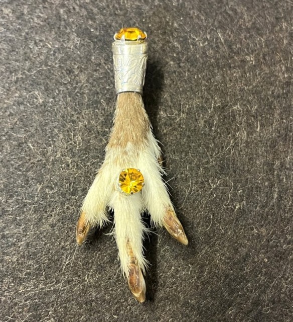 Vintage Scottish Grouse Claw Brooch Hallmarked Ward Bros Edinburgh 1965