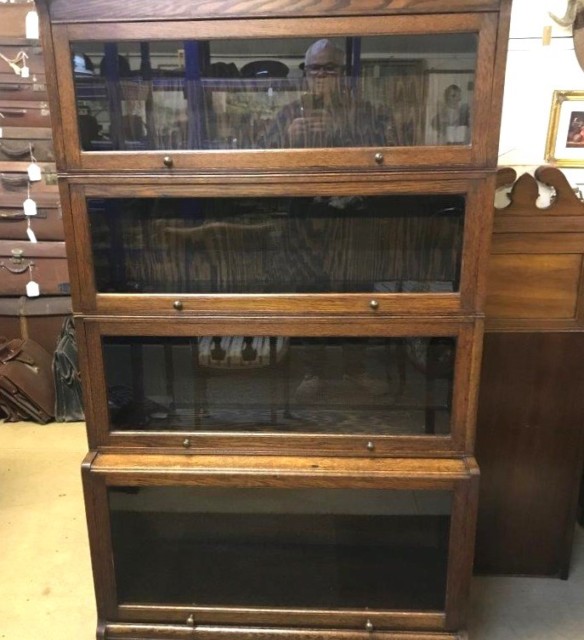 Antique Oak Barrister's Bookcase Designed & Manufactured by Baker's of Oxford