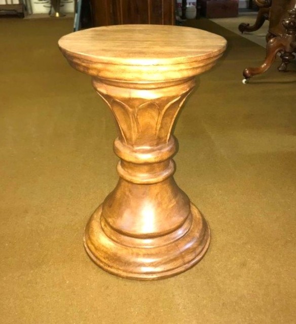 Vintage Solid Acacia Wood Plant / Lamp Stand
