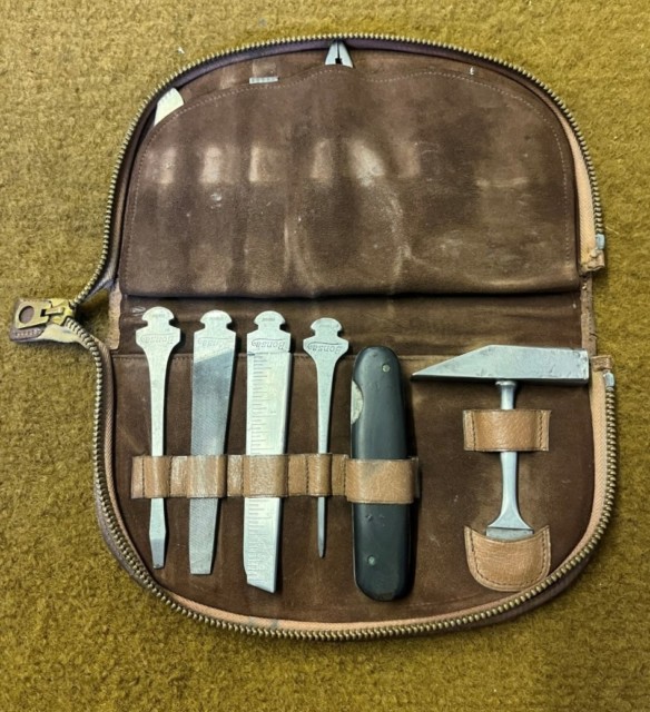 Rare Vintage German Bonsa (Bontgen & Sabin) 12 Piece Pocket Tool Kit Retailed by Fortnum & Mason On Piccadilly London