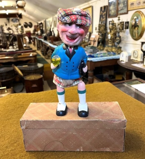 Vintage 'Drunken Scotsman' Clockwork Doll
