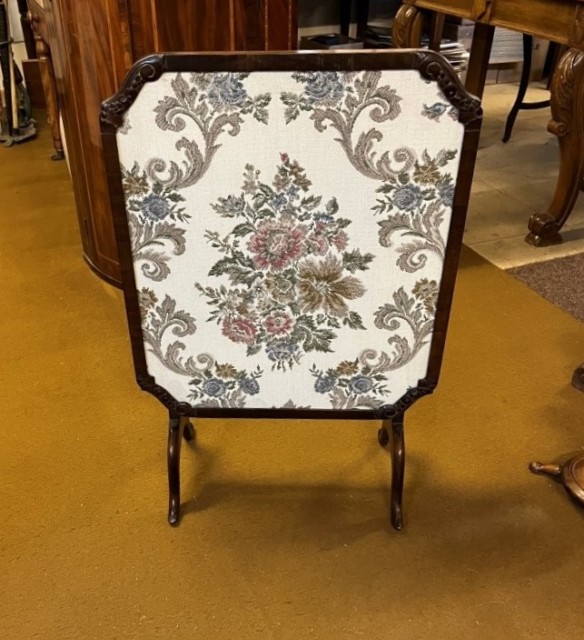 Antique Metamorphic Fire Screen / Table