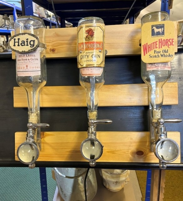 Vintage Set of 3 Spirit Optic Stands Haig Whisky, White Horse Whisky and Nicholson's Gin