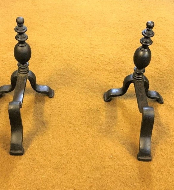 Pair of Iron Fireside Dogs