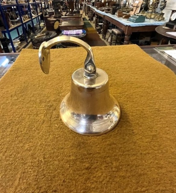 Vintage Brass Wall Mounted Bell Engraved Queen Elizabeth 2