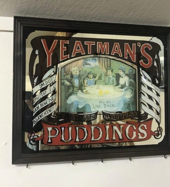 Yeatman's Puddings Advertising Mirror Key Rack