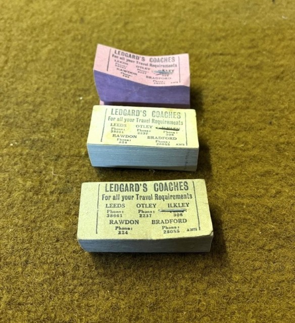 Vintage 3 Blocks of Legard's Coaches Yorkshire Unused Bus Tickets
